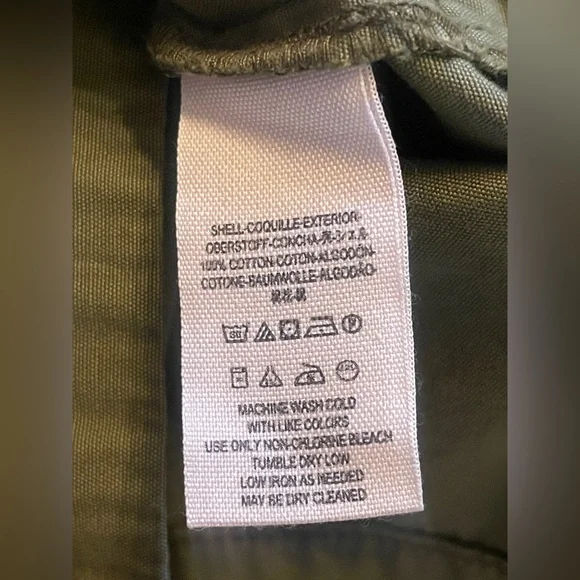 Free People Safari 100% Cotton Army Green Pullover Jacket $198 Retail Size L - Picture 12 of 13